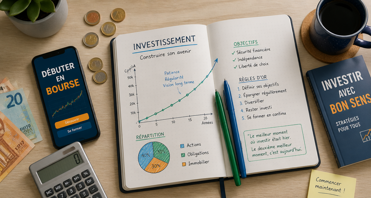 investir en bourse petit budget carnet graphique smartphone