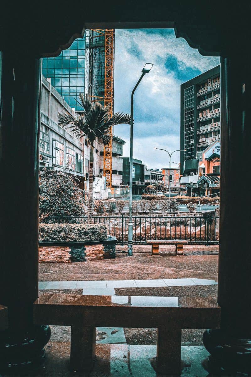 High rise, urban buildings in the city of Suva