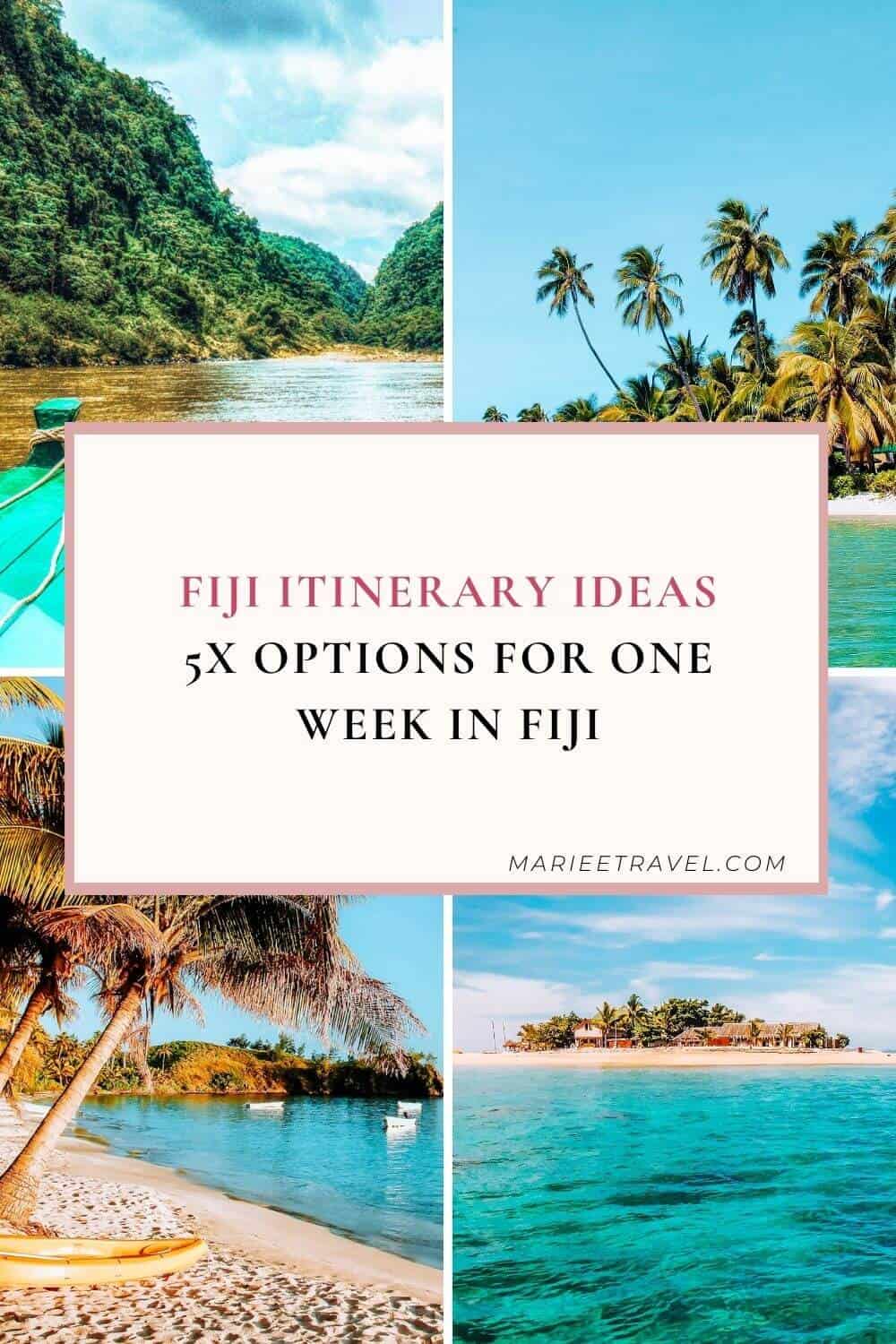 Fiji Itinerary Ideas: 5x Options For One Week in Fiji | Pinterest Pin
