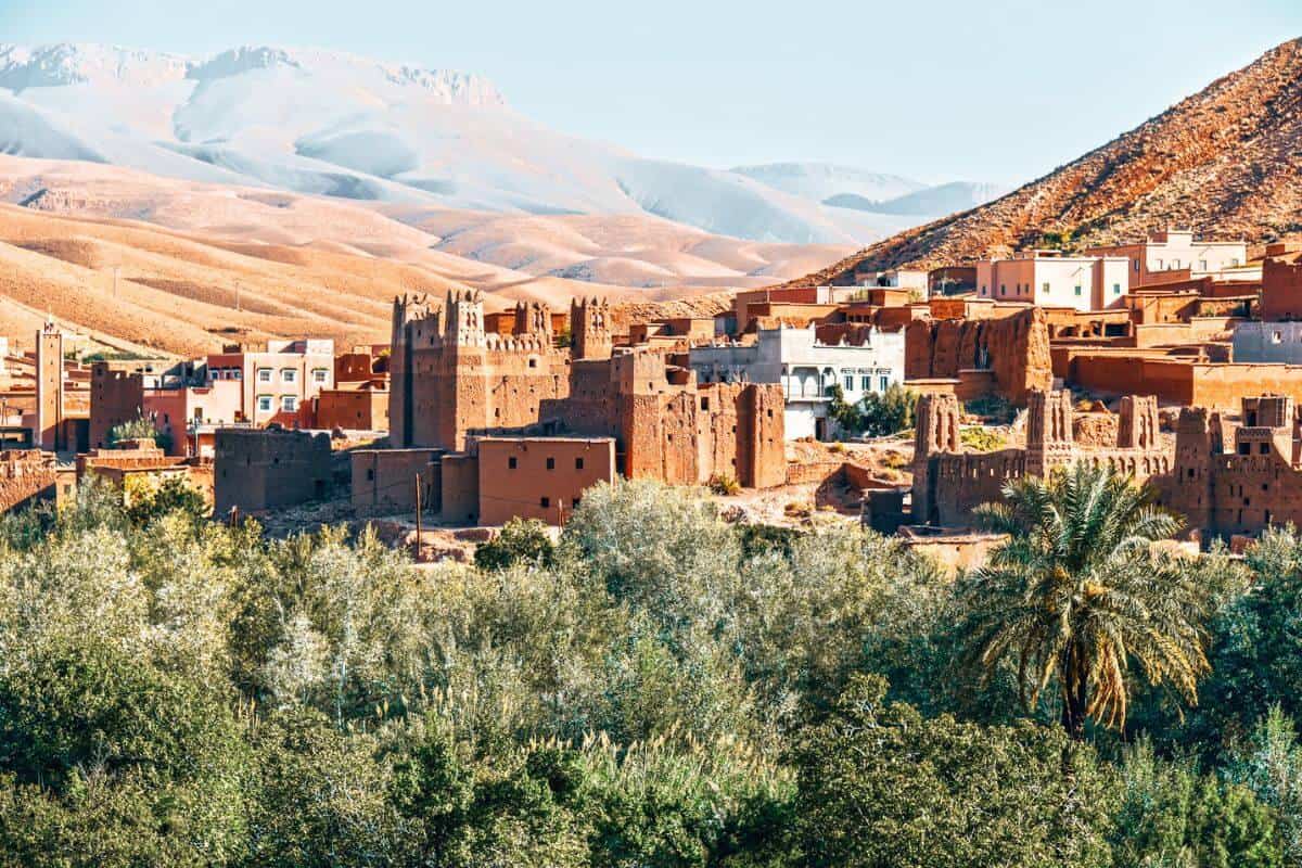 A traditional Moroccan town set in the desert