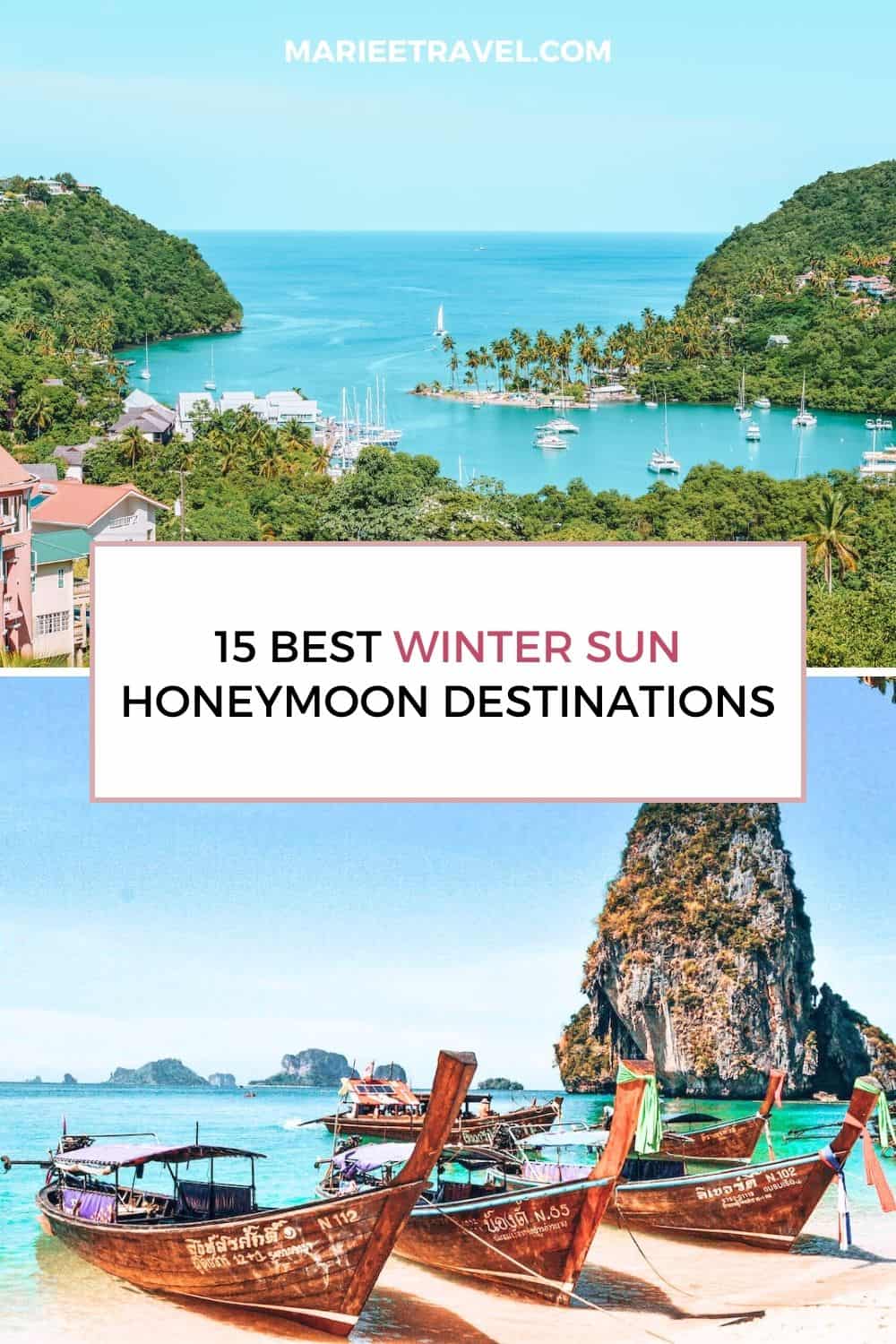15 Best Winter Sun Honeymoon Destinations | Pinterest Pin