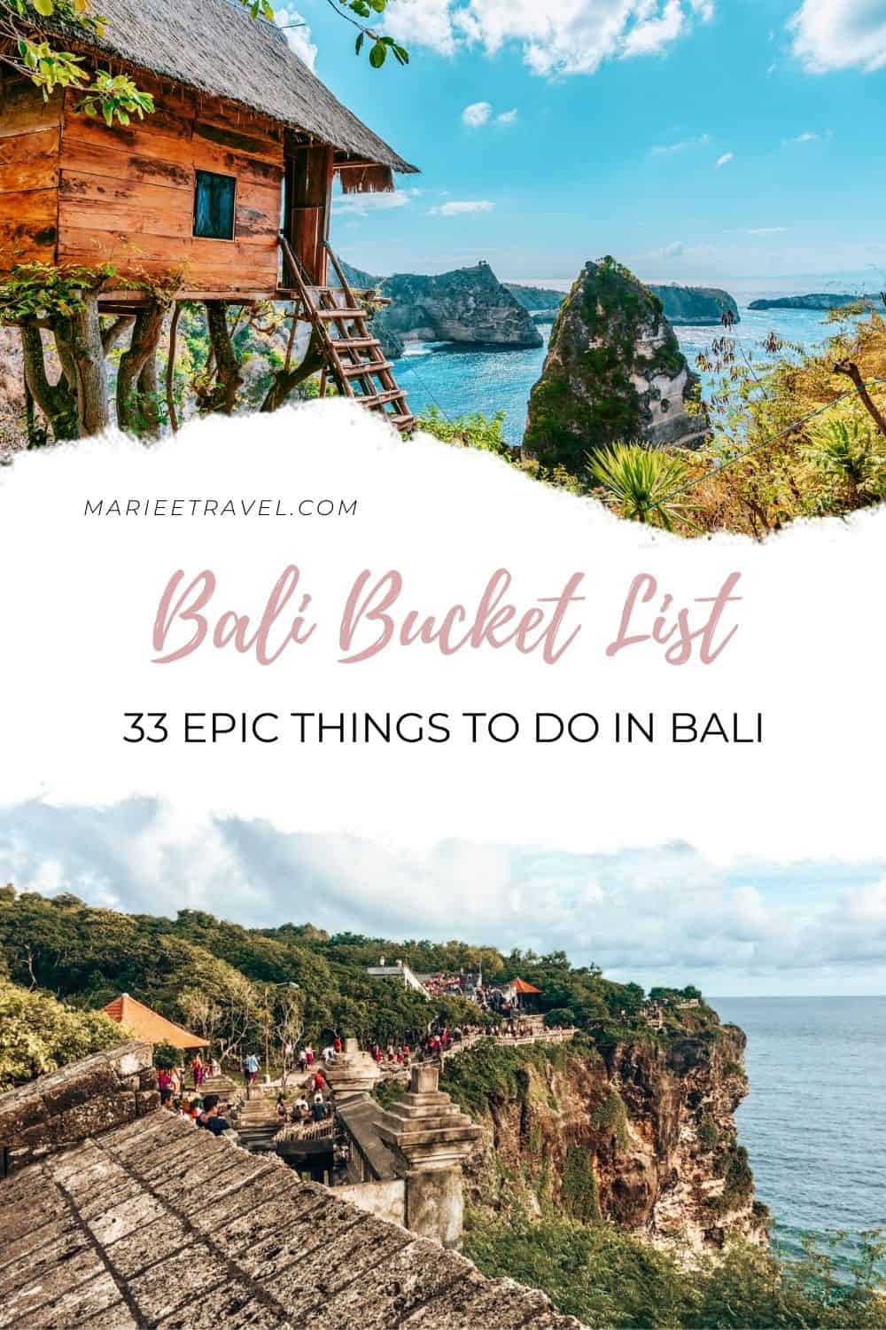 Bali Bucket List: 33 Epic Things to Do in Bali | Pinterest Pin