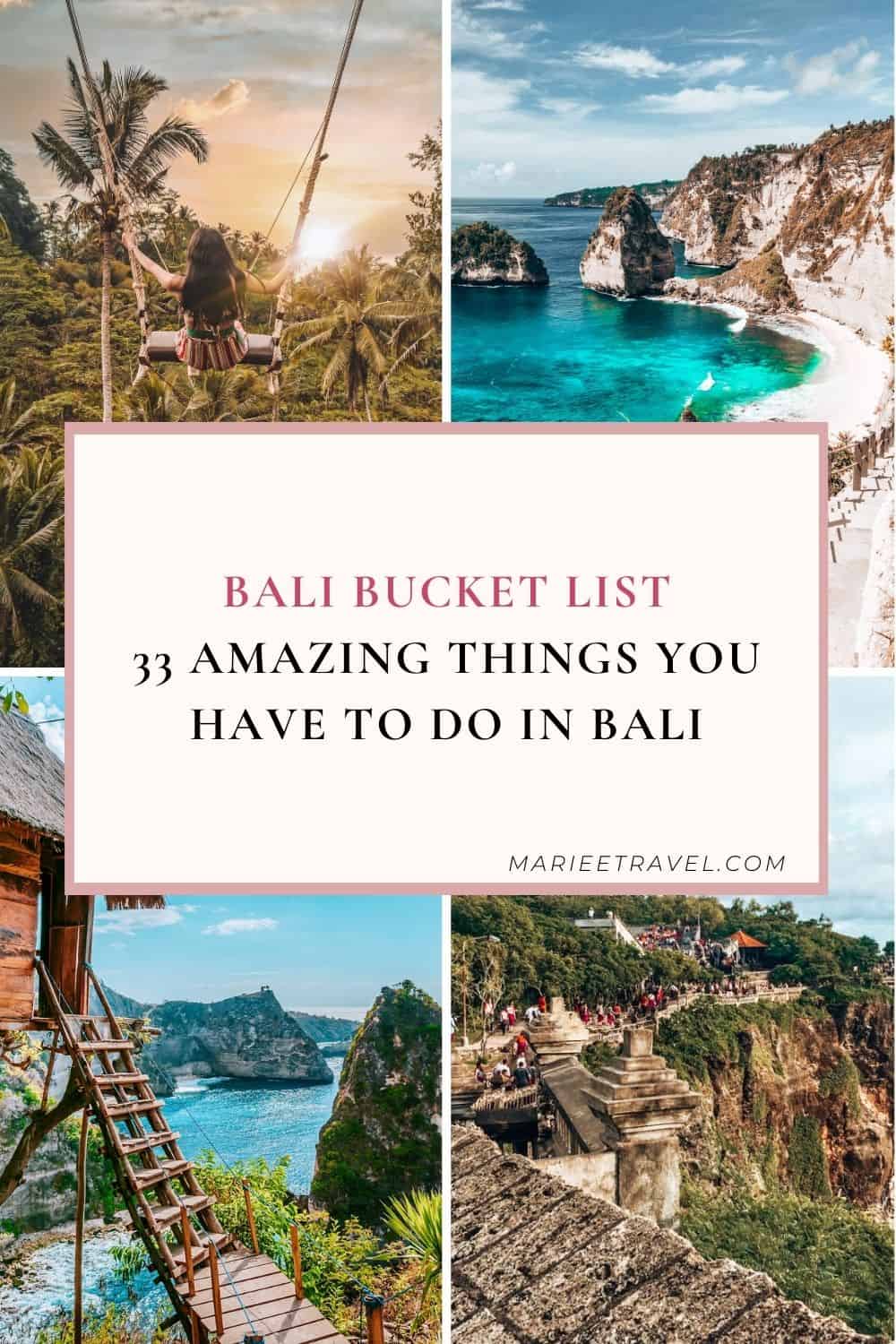 Bali Bucket List: 33 Amazing Things You Have to Do in Bali | Pinterest Pin