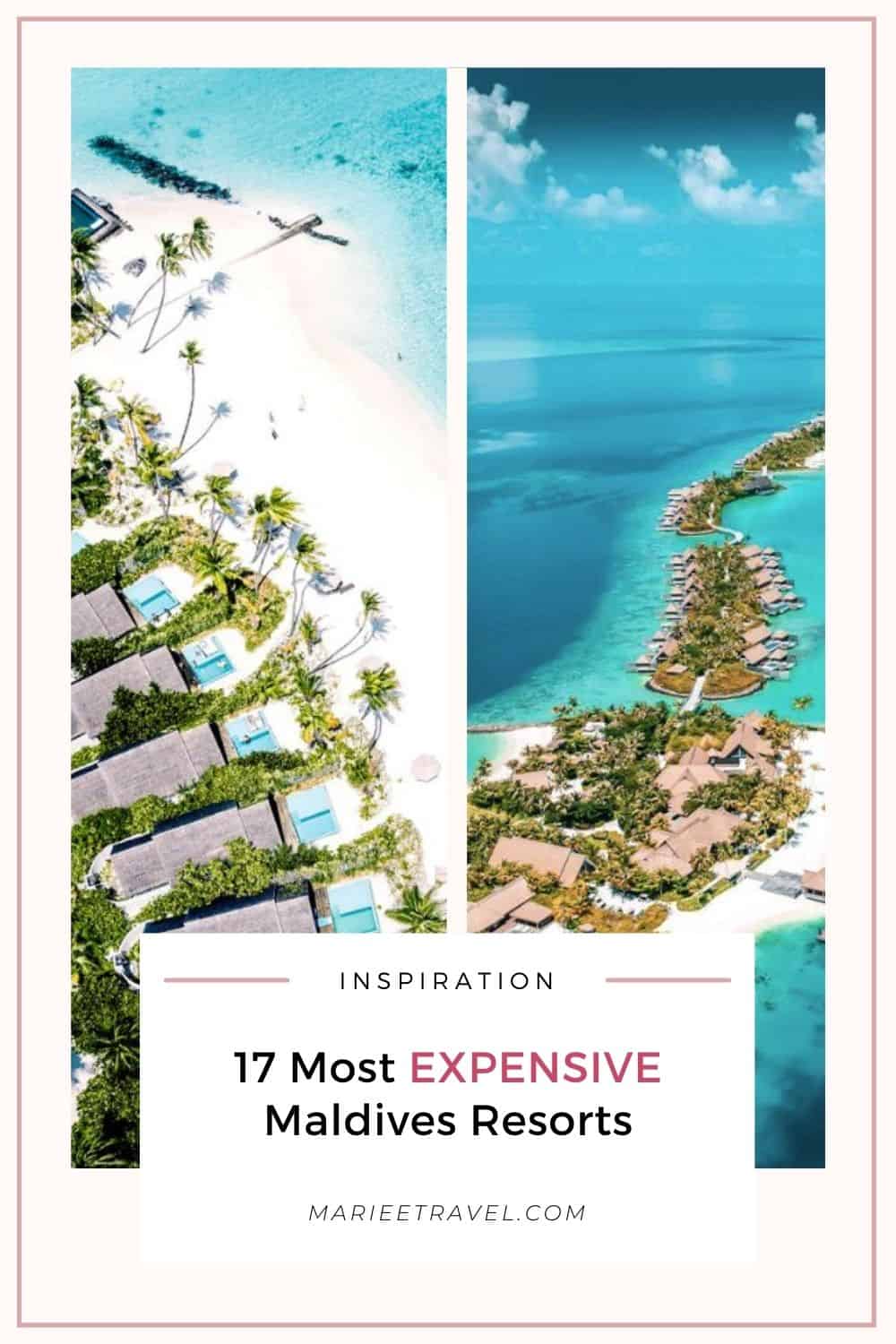 17 Most Expensive Maldives Resorts | Pinterest Pin