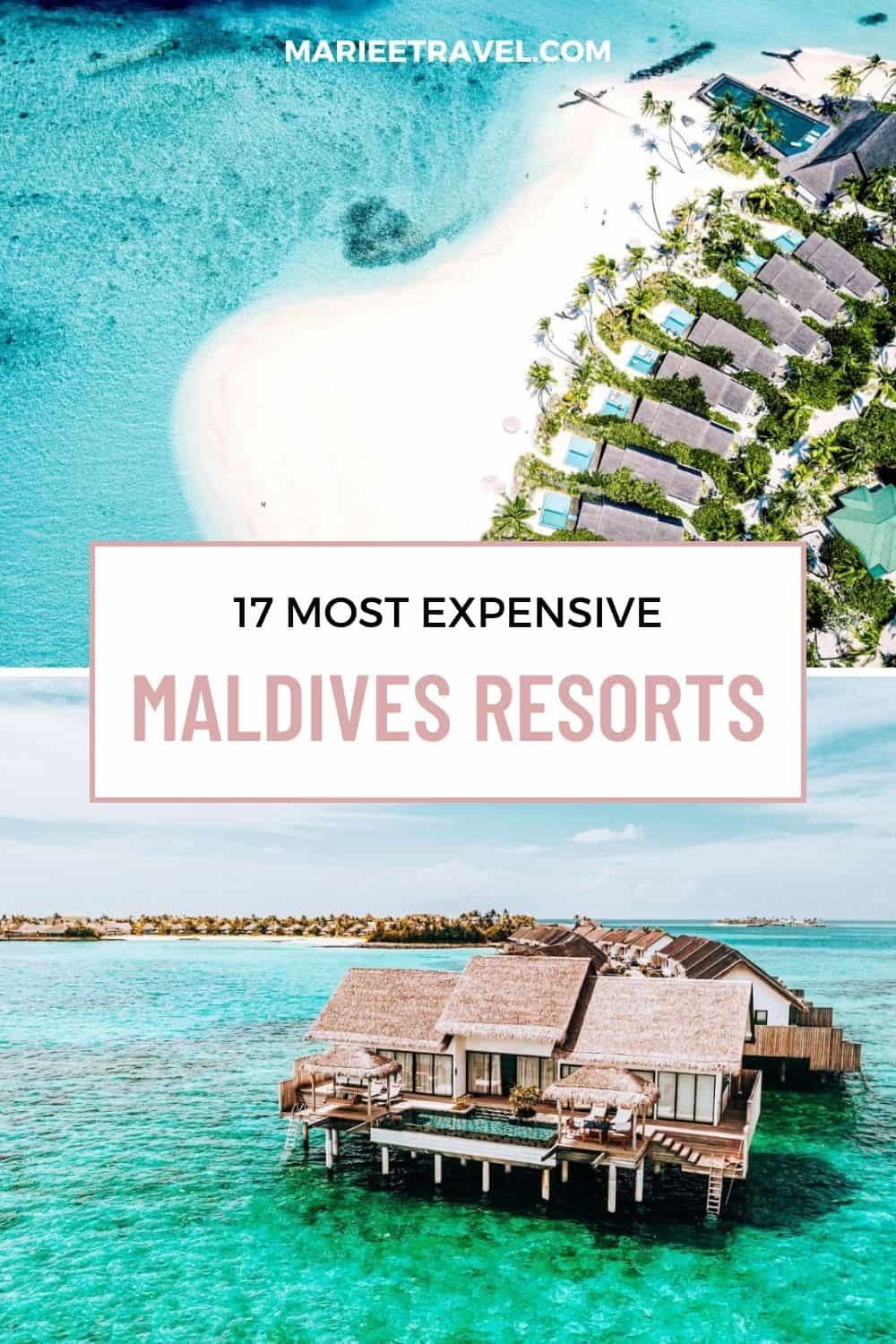 17 Most Expensive Maldives Resorts | Pinterest Pin