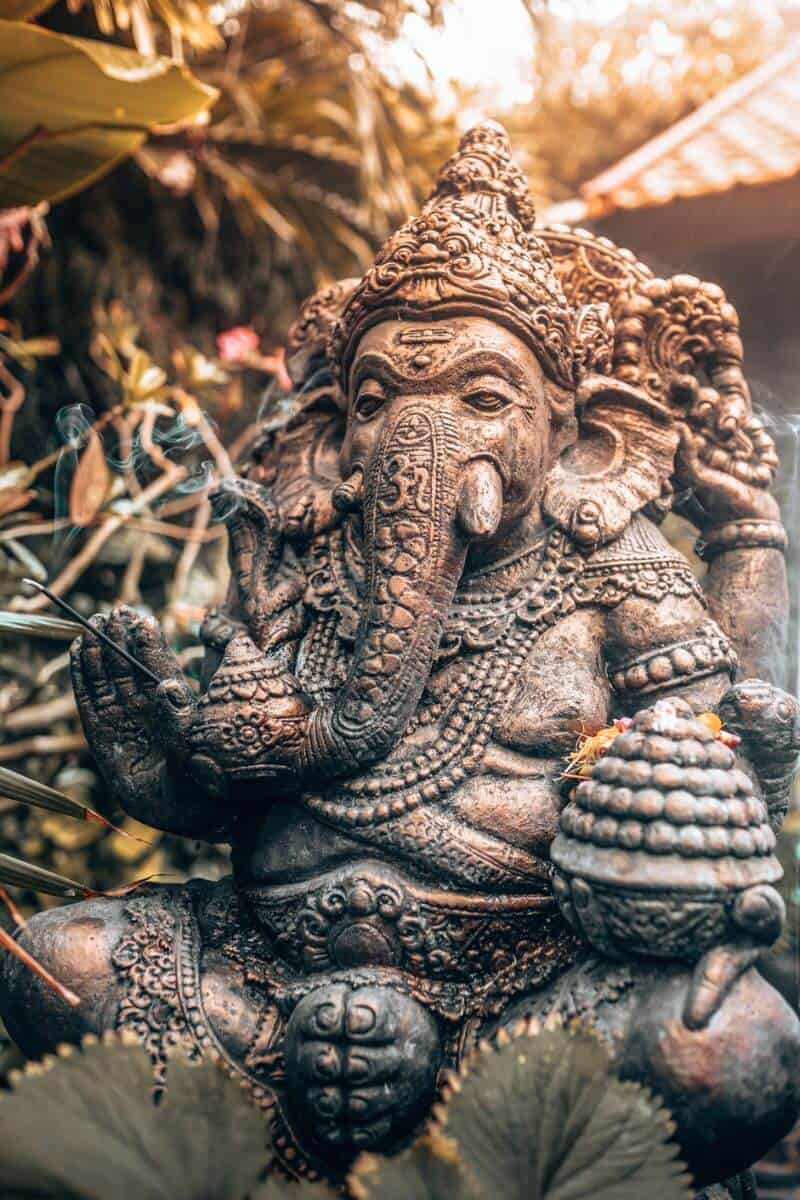 An ornate elephant sculpture in Bali