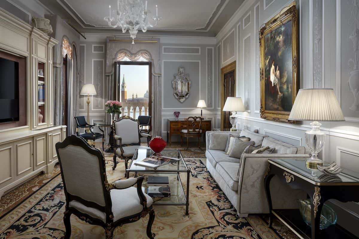 A classic, luxury suite in Venice with a view overlooking the Venetian Lagoon and bell tower