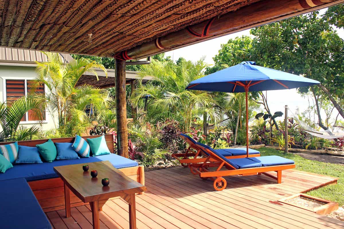 The exterior of a villa at Blue Lagoon Beach Resort in Fiji