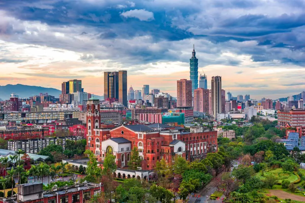 A view of the city skyline in Taipei, Taiwan