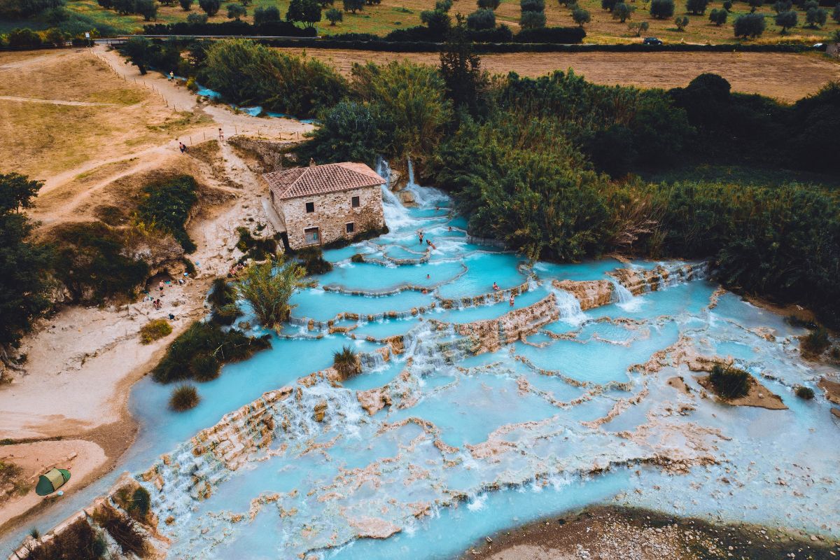 Thermal pools in Tuscany, Italy