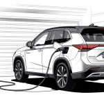 batterie outlander phev ne recharge que 6 kw à la borne garage illustration