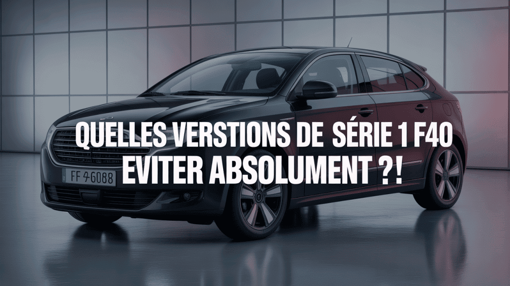 bmw série 1 f40 modèle à éviter vue berline noire