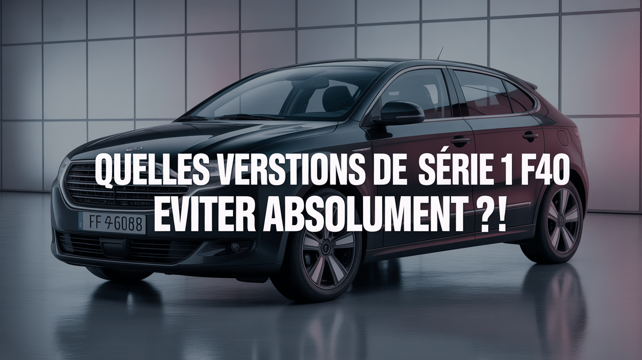 bmw série 1 f40 modèle à éviter vue berline noire