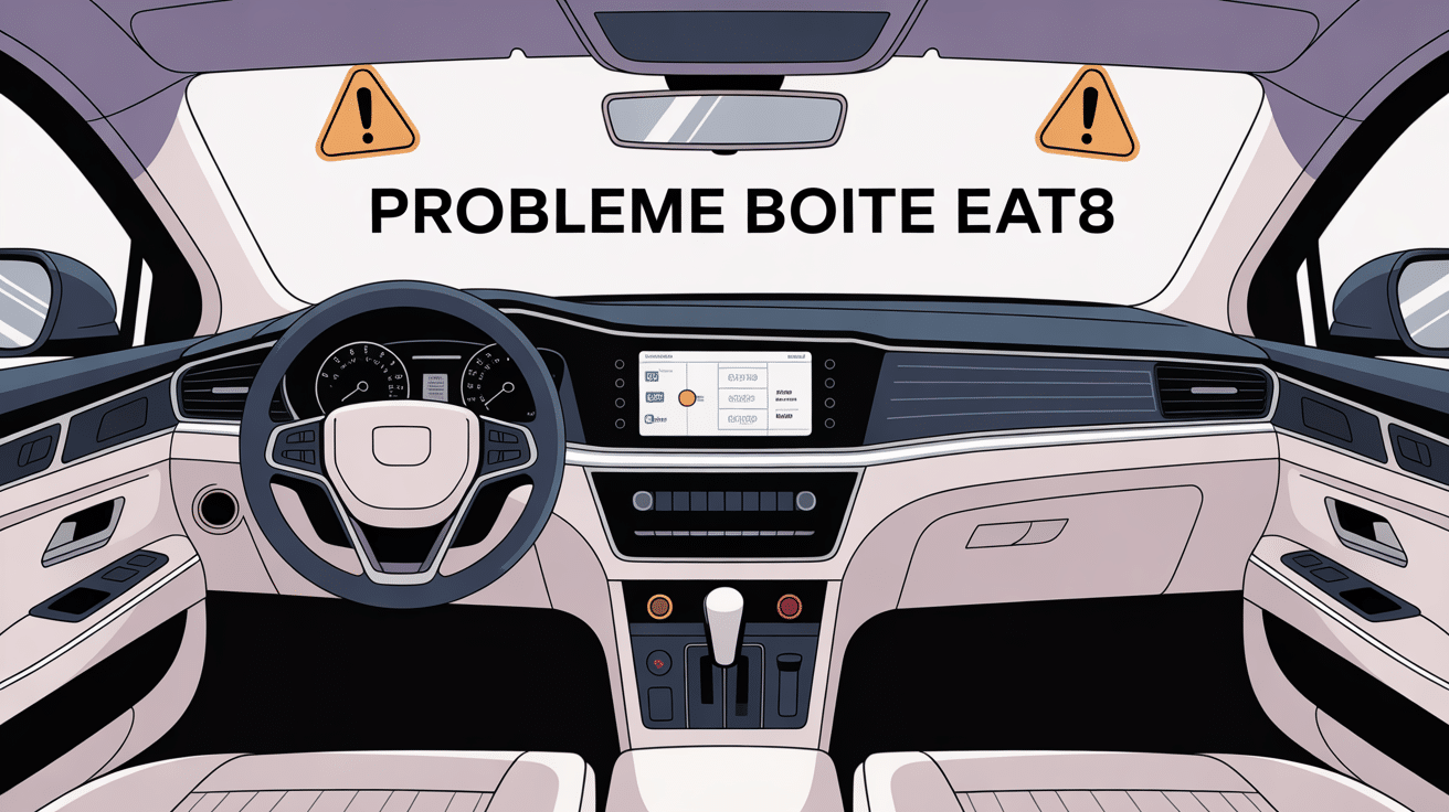 vue coupe boite eat8 problème tableau bord
