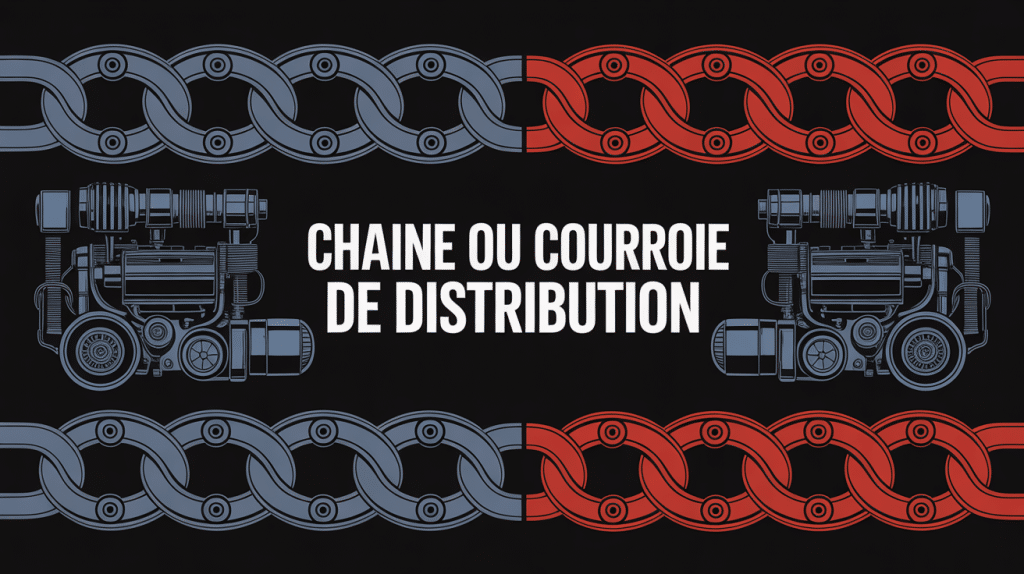 schéma chaine ou courroie de distribution avec engrenages moteur