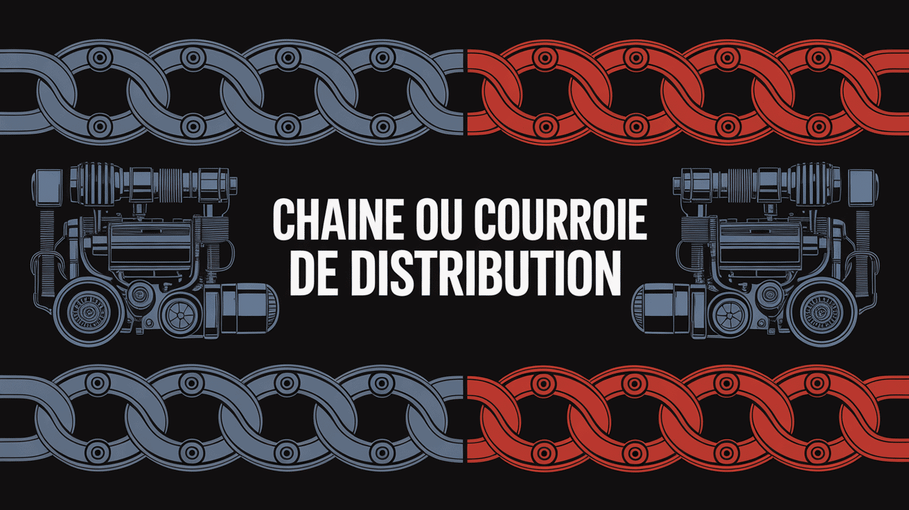 schéma chaine ou courroie de distribution avec engrenages moteur