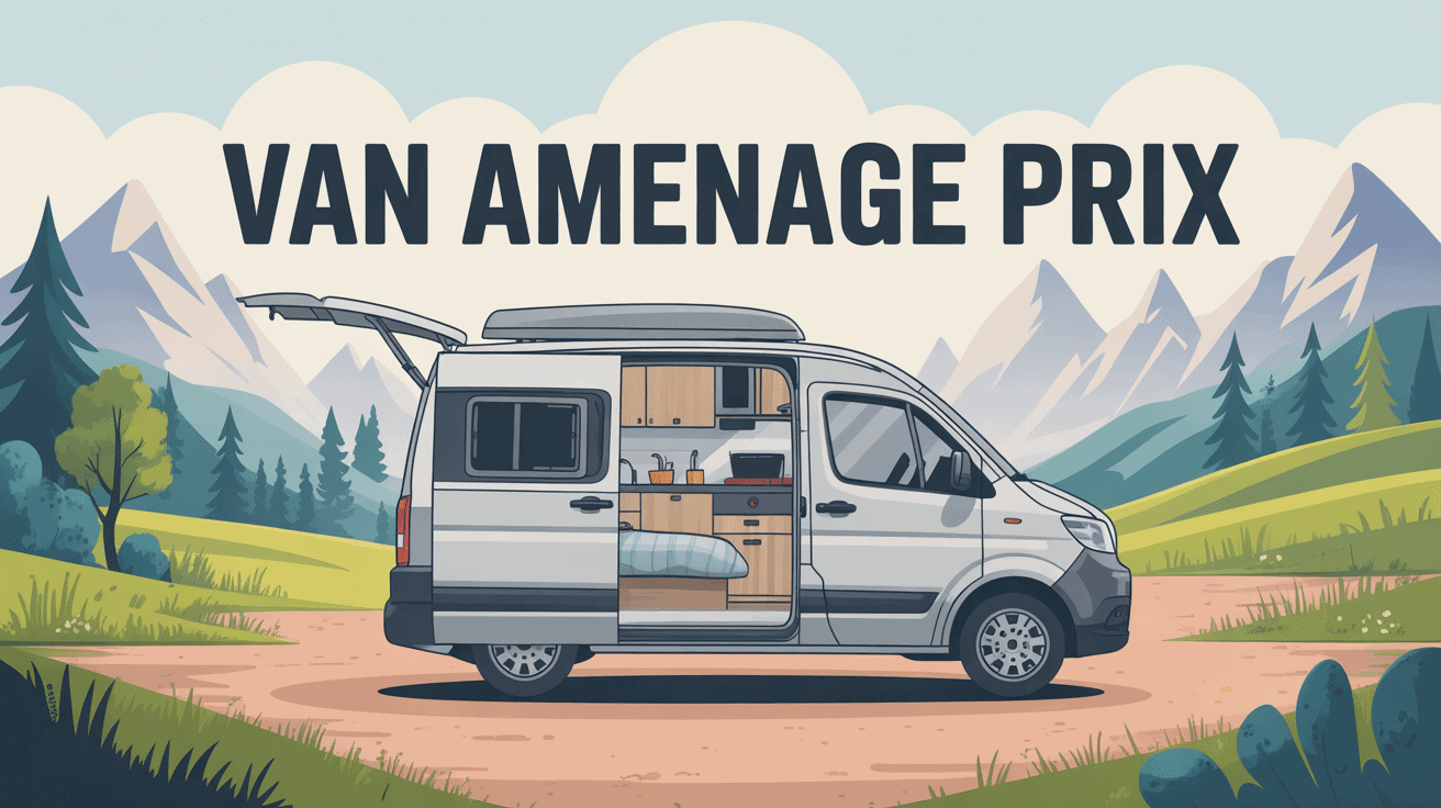 dacia van aménagé prix, van blanc ouvert en montagne