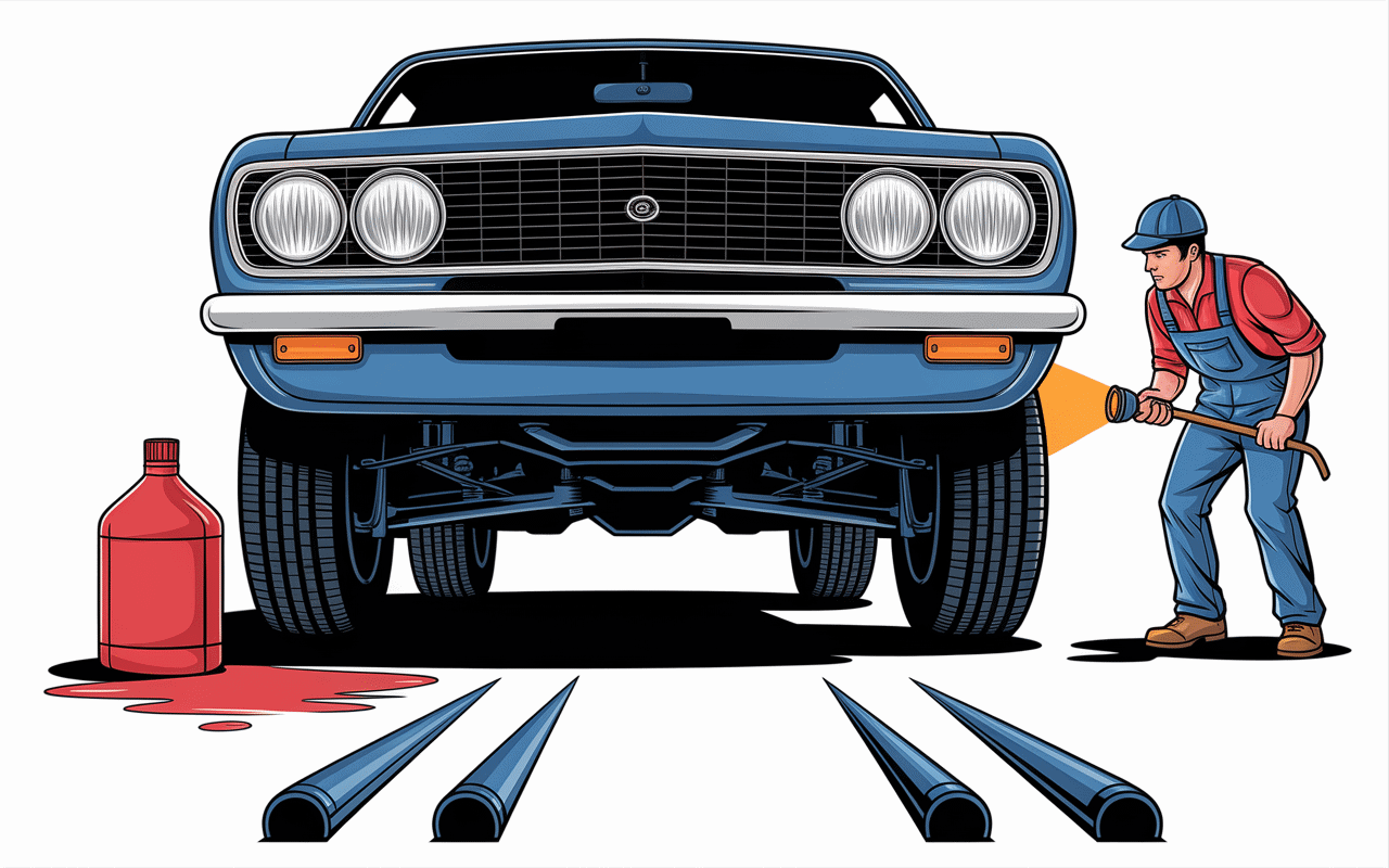 Signes fuite joint spi boite de vitesse sous chassis