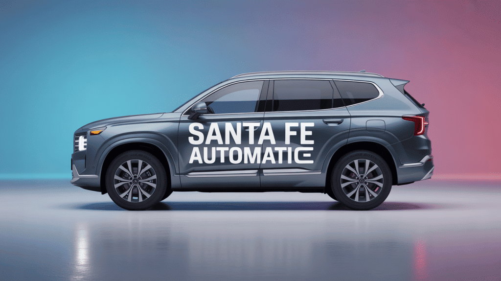 hyundai santa fe automatic suv gris transmission automatique vue moderne