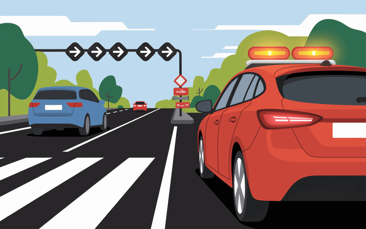 j'ai pris un sens interdit sans faire expres voiture feux detresse sortie securisee