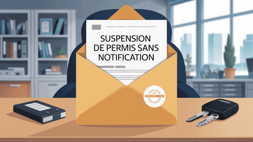 je n'ai pas recu la notification de suspension de permis document officiel