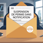 je n'ai pas recu la notification de suspension de permis document officiel