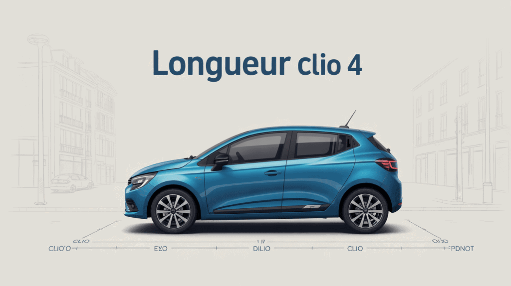 longueur clio 4 vue citadine compacte illustration