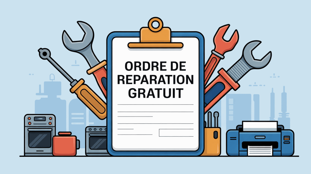 formulaire ordre de réparation à imprimer gratuit avec outils et imprimante