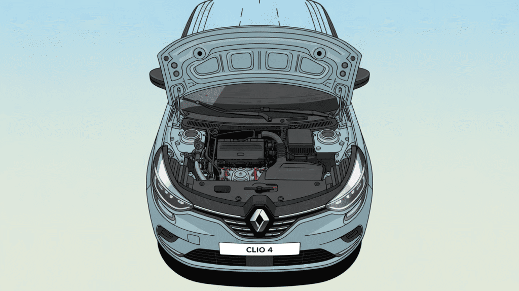 ouvrir capot clio 4 illustration compartiment moteur