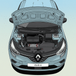 ouvrir capot clio 4 illustration compartiment moteur