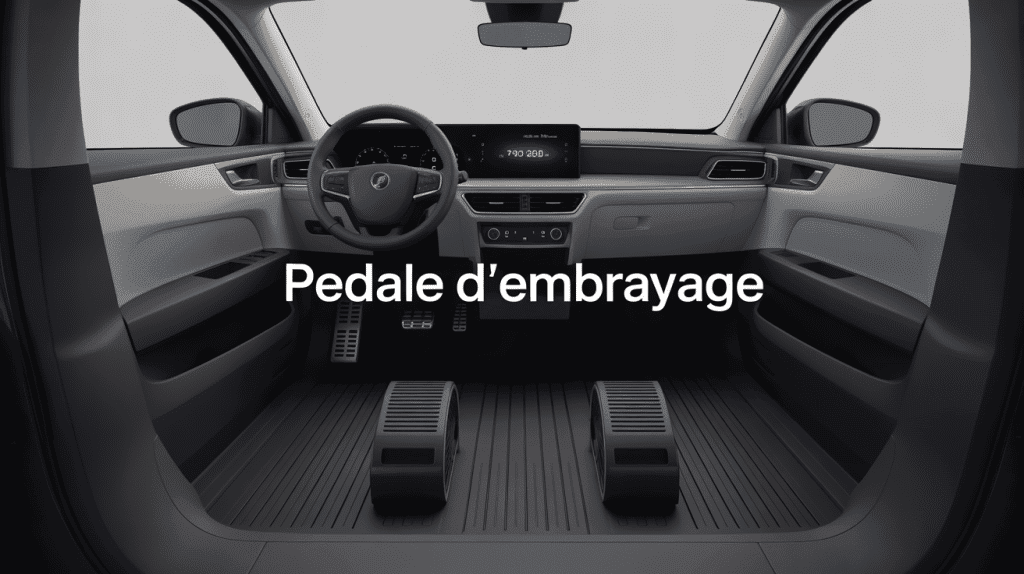 Pédale d embrayage mise en évidence dans une voiture