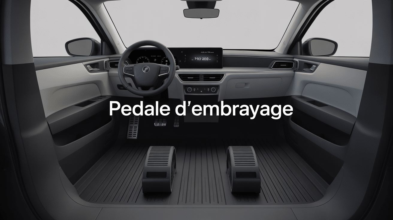 Pédale d embrayage mise en évidence dans une voiture