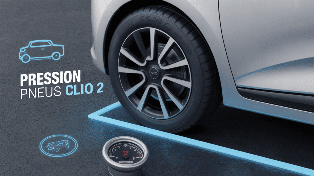 Manomètre digital mesure pression pneu Clio 2