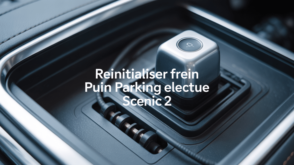 Gros plan bouton réinitialiser frein parking Scenic 2