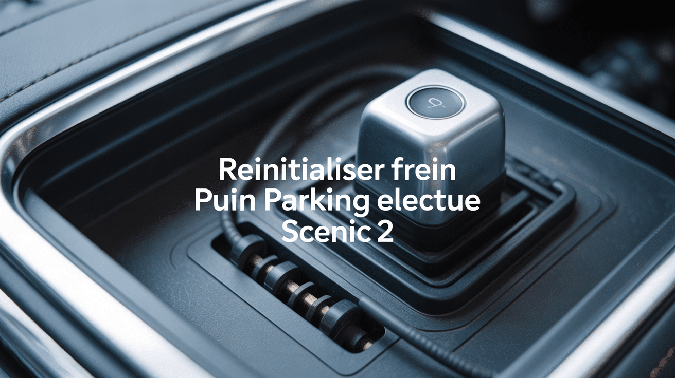 Gros plan bouton réinitialiser frein parking Scenic 2