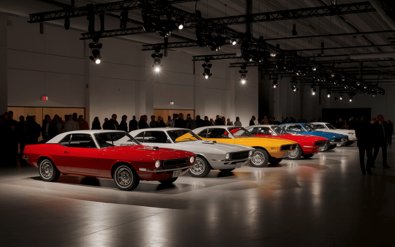 voiture john wick exposition muscle cars