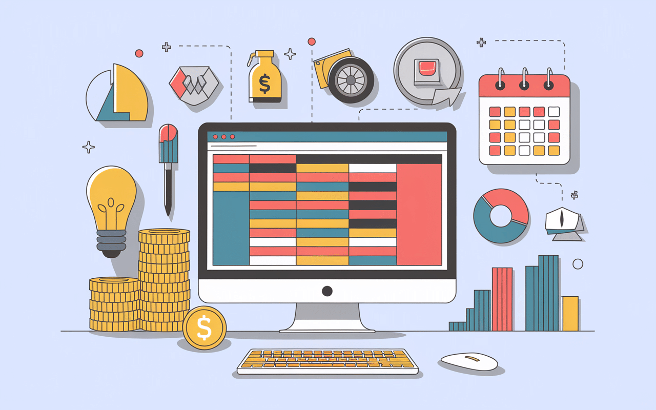 bénéfices tableau suivi entretien véhicule excel gratuit graphique et rappels