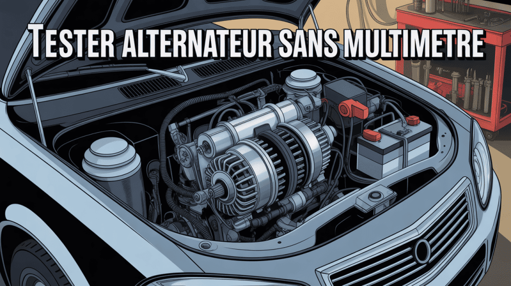 Vue moteur tester un alternateur sans multimètre