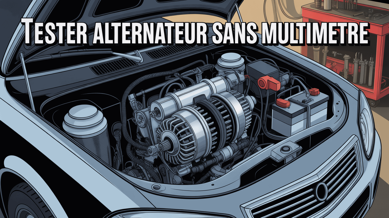 Vue moteur tester un alternateur sans multimètre