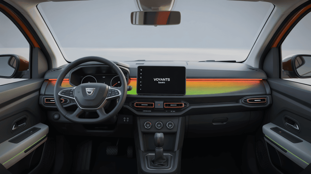 tableau de bord voyant dacia sandero couleurs