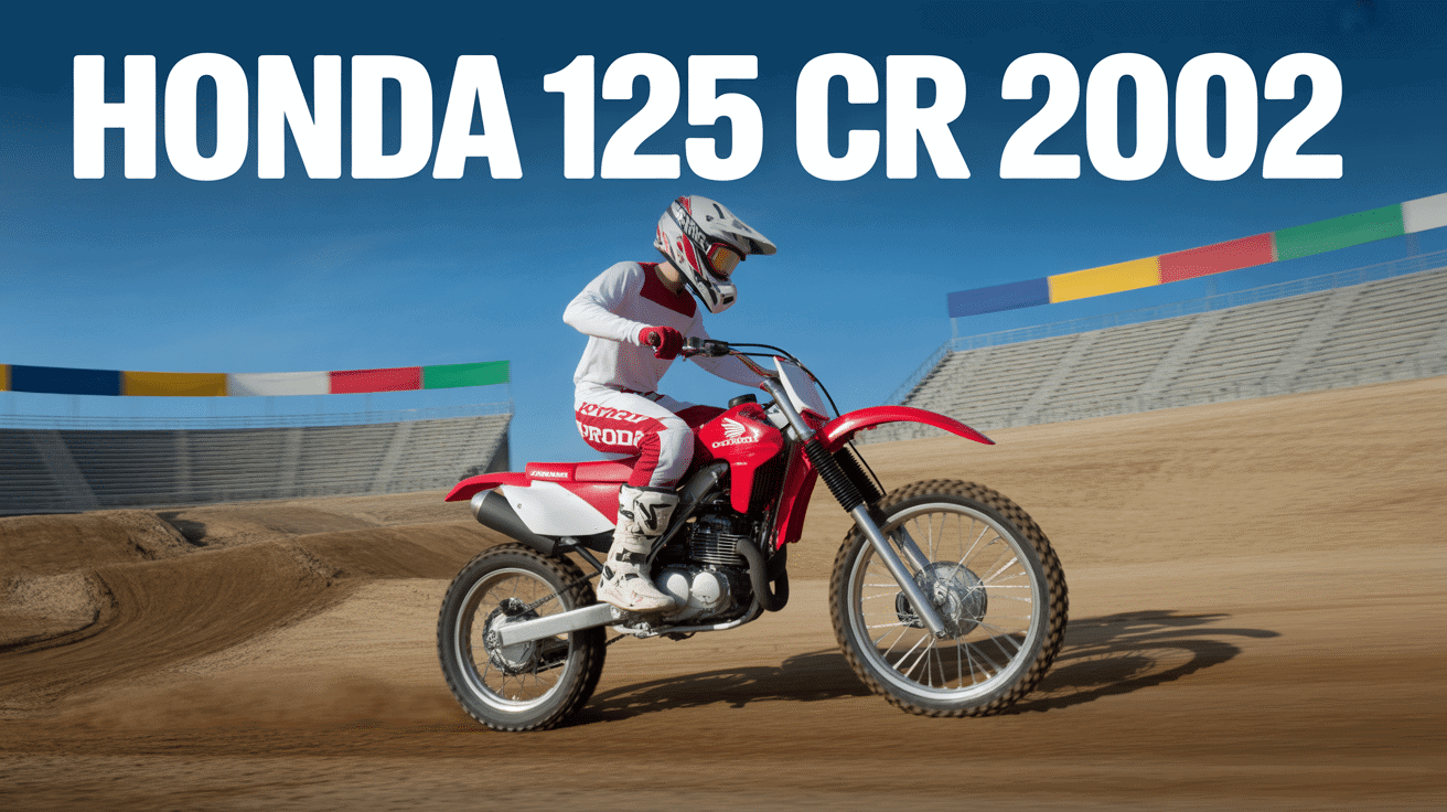 125 cr 2002 en action sur piste de terre