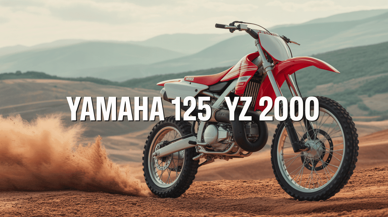 125 yz 2000 en course sur piste de motocross