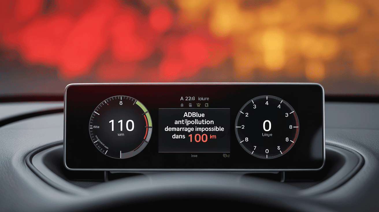 adblue défaut antipollution démarrage impossible dans 1100 km voyant alerte
