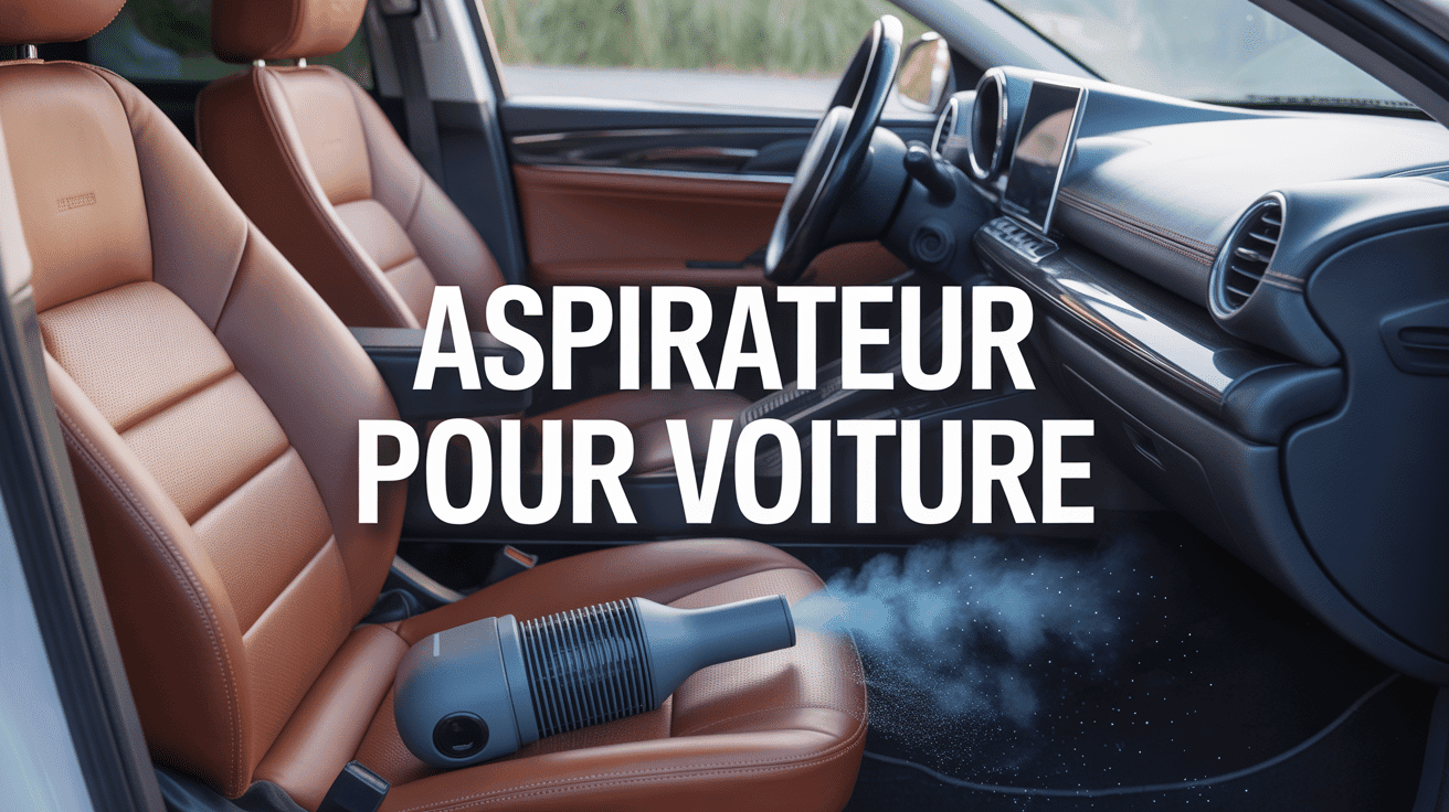 aspirateur pour voiture sur siège conducteur intérieur moderne