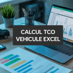 Calcul tco véhicule excel vue bureau ordinateur graphique