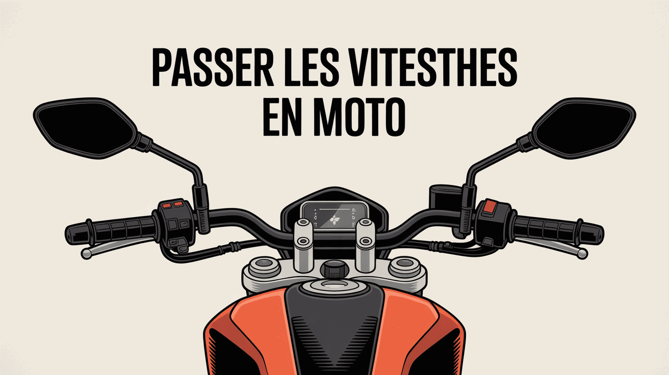 Comment passer les vitesses en moto vue rapprochée des commandes