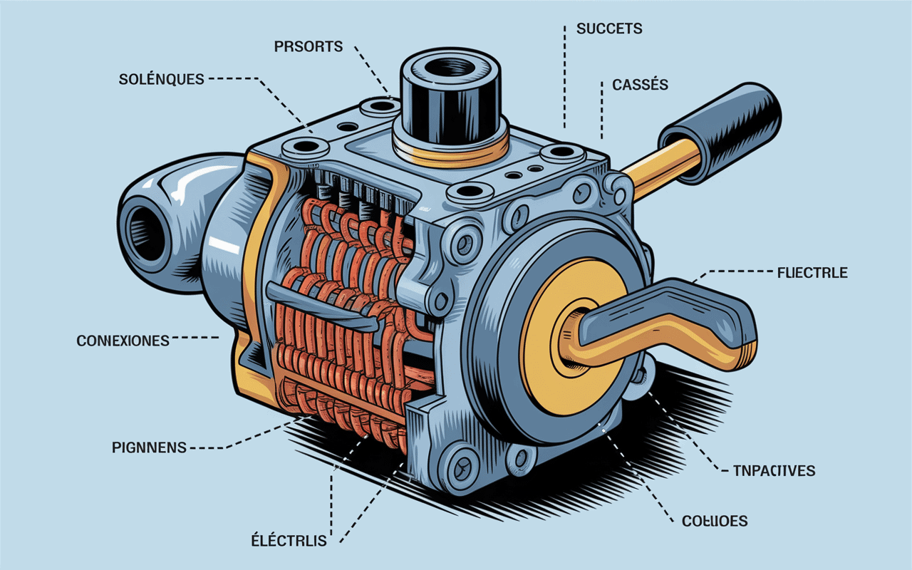 demarreur qui colle schema technique causes