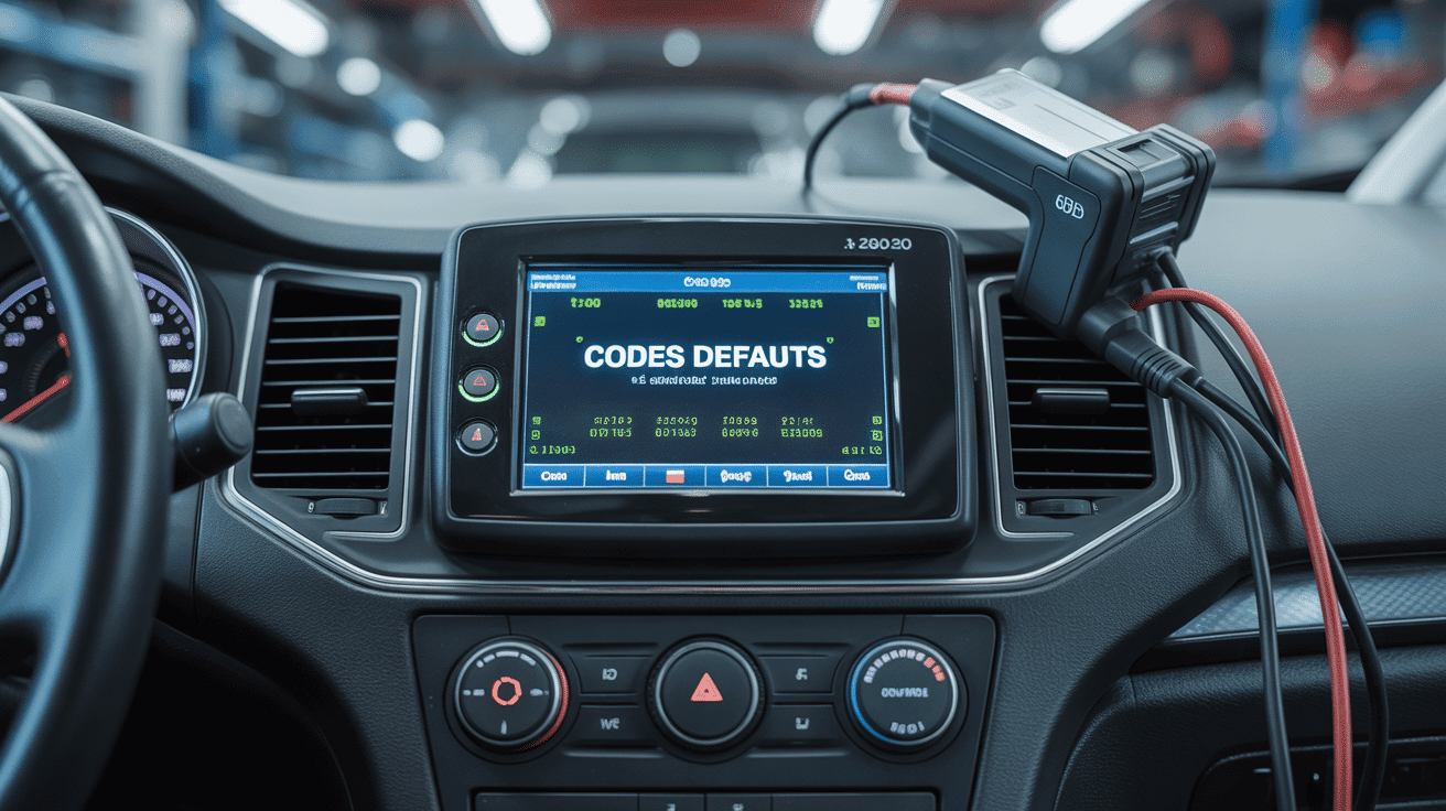 diagnostic trouble codes bmw sur tableau de bord avec scanner obd