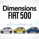 aperçu visuel dimension fiat 500 versions côte à côte