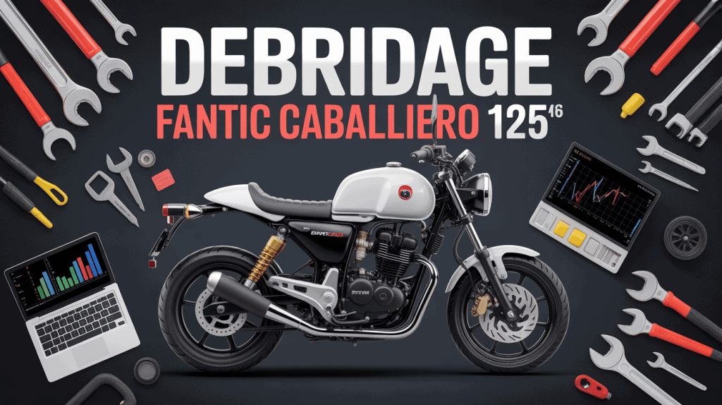 fantic caballero 125 débridage moto en atelier avec outils